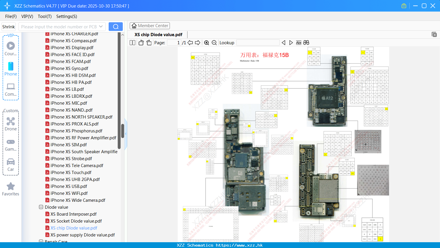 IPhone XS Chip Diode Value
